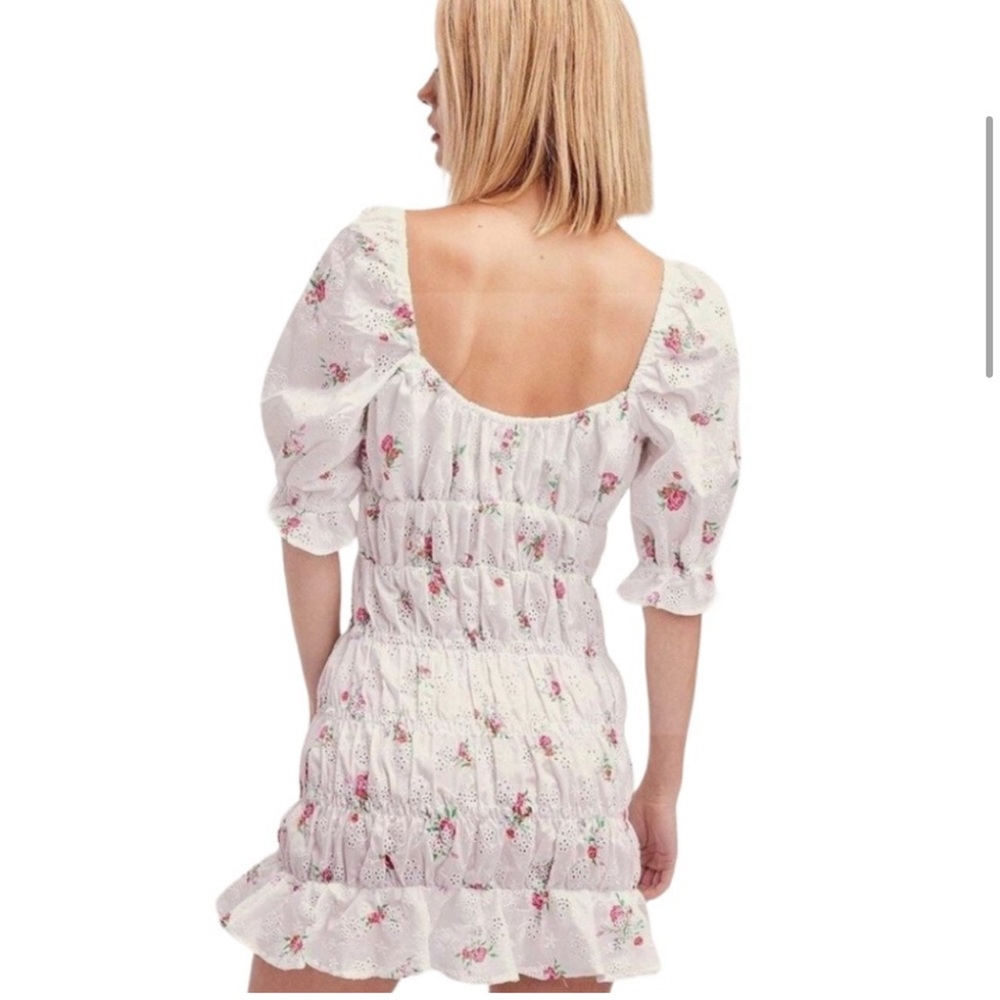 For Love & Lemons Tarte Eyelet Smocked Dress - Picture 2 of 8
